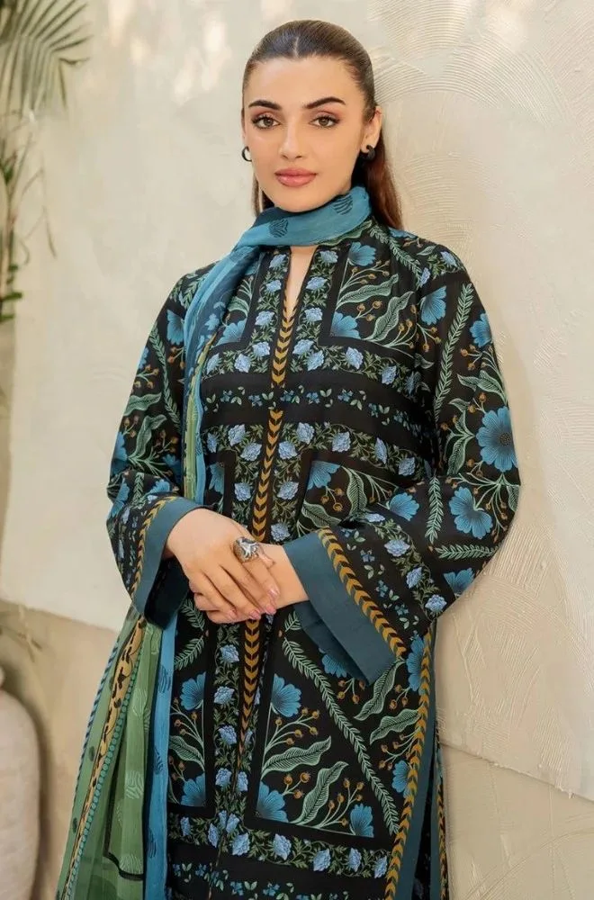 JAZMIN - Stitched 3PC Lawn Printed Shirt with Lawn Printed Dupatta and Trouser – RTW053 - Image 6