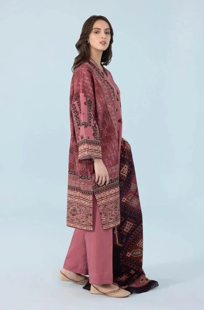 SAPPHIRE - Stitched 3PC Lawn Printed Shirt with Lawn Printed Shawl and Trouser – RTW056 - Image 4