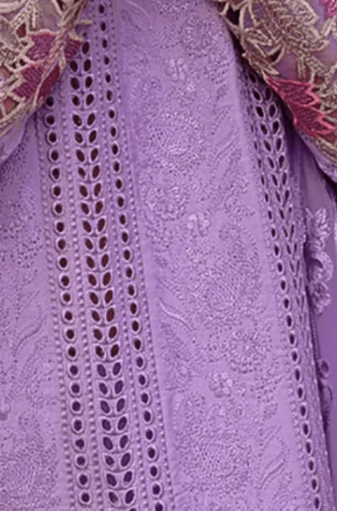 IMROZIA - 3PC Lawn Chikankari Embroidered Shirt with Chiffon Embroidered Dupatta and Trouser- BFB0667 - Image 2