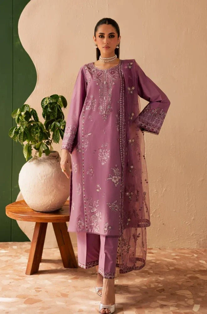 BATIK - 3PC Lawn Embroidered Shirt with Chiffon Embroidered Dupatta and Trouser - BFB0680