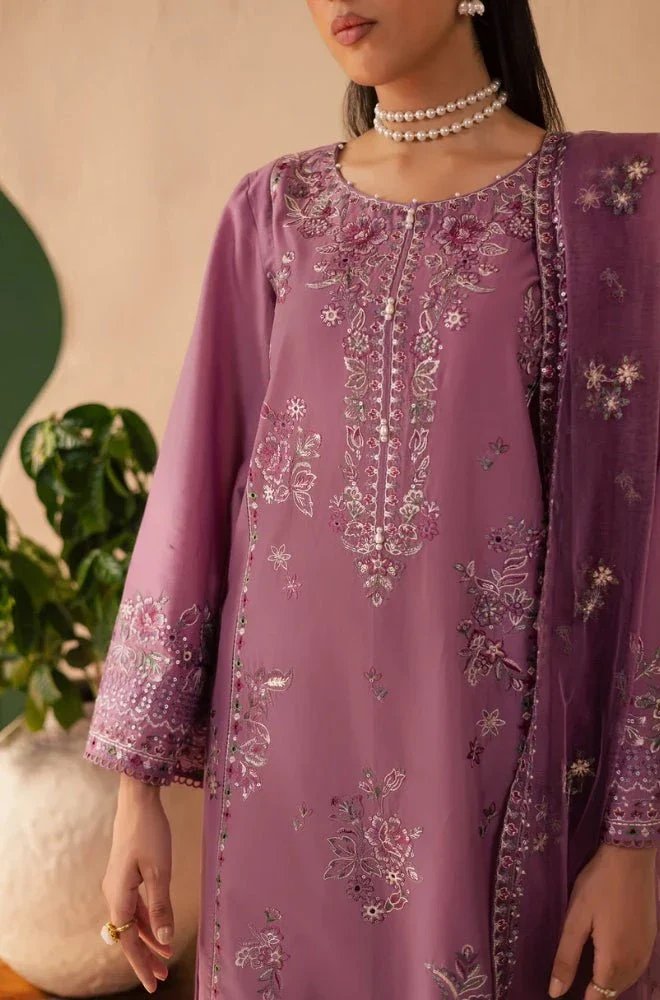 BATIK - 3PC Lawn Embroidered Shirt with Chiffon Embroidered Dupatta and Trouser - BFB0680 - Image 3