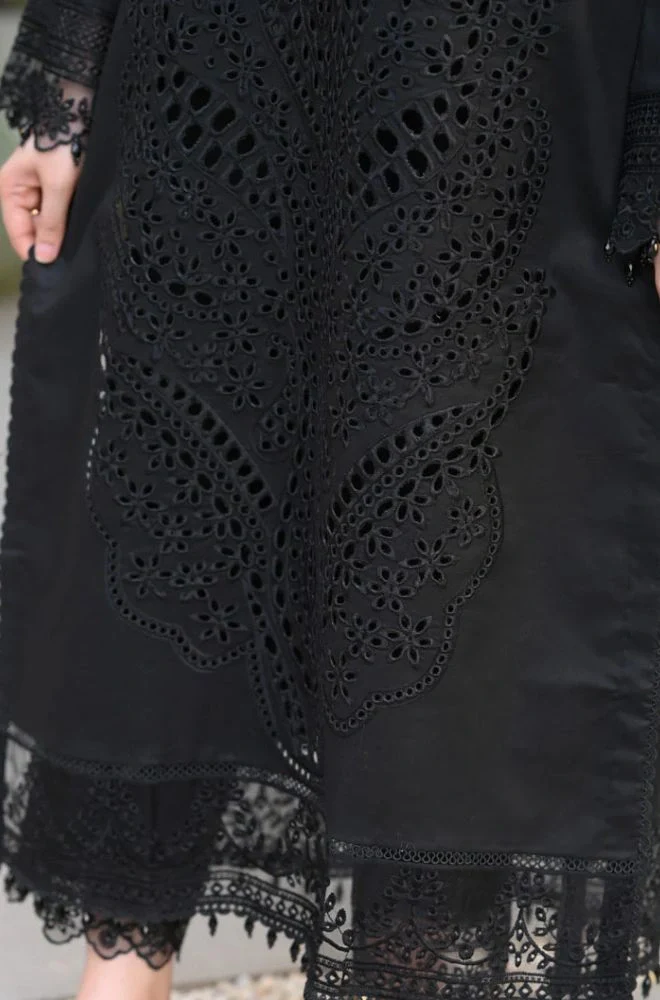LIBAAS - 3PC Lawn Chikankari Embroidered Shirt with Monar Embroidered Dupatta and Trouser - BFB0751 - Image 4