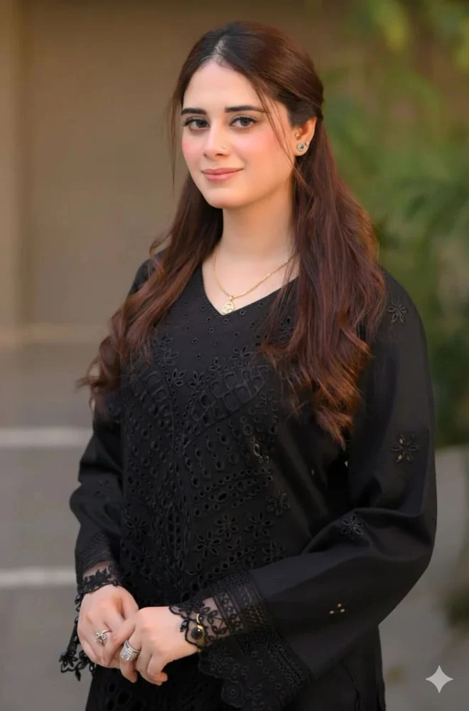 LIBAAS - 3PC Lawn Chikankari Embroidered Shirt with Monar Embroidered Dupatta and Trouser - BFB0751 - Image 7