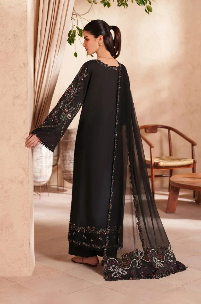IZNIK - 3PC Lawn Chikankari Embroidered Shirt with Chiffon Embroidered Dupatta and Trouser - BFB0782 - Image 2