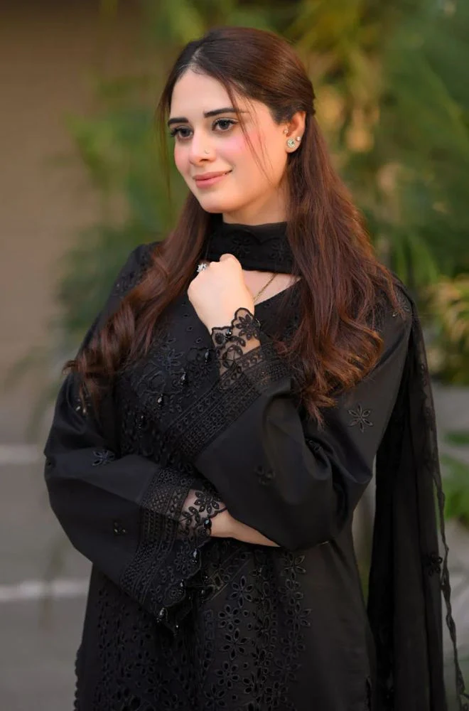 ZELLBURY - Stitched 3PC Embroidered Lawn Shirt with Chiffon Embroidered Dupatta and Trouser – RTW061 - Image 8