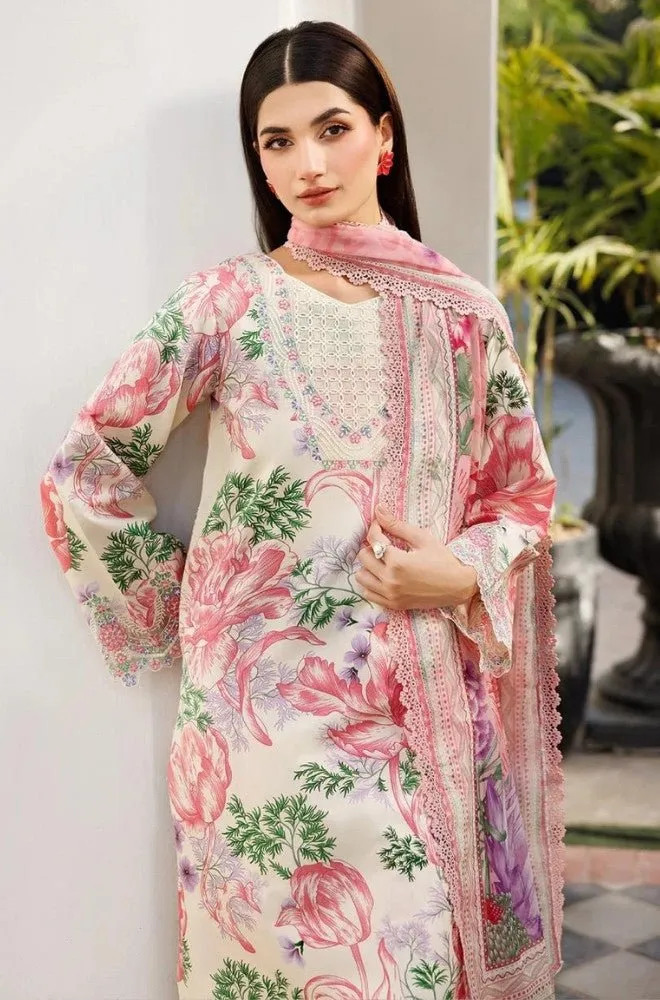 FARASHA - 3PC Lawn Digital Printed Shirt with Lawn Printed Dupatta and Trouser - BFB0696 - Image 4