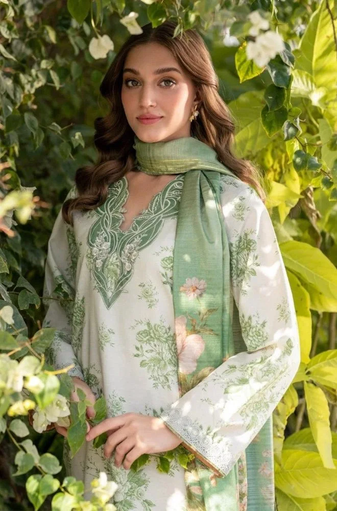 XENIA FORMALS - 3PC Lawn Printed Shirt with Lawn Printed Dupatta and Trouser - BFB0699 - Image 3