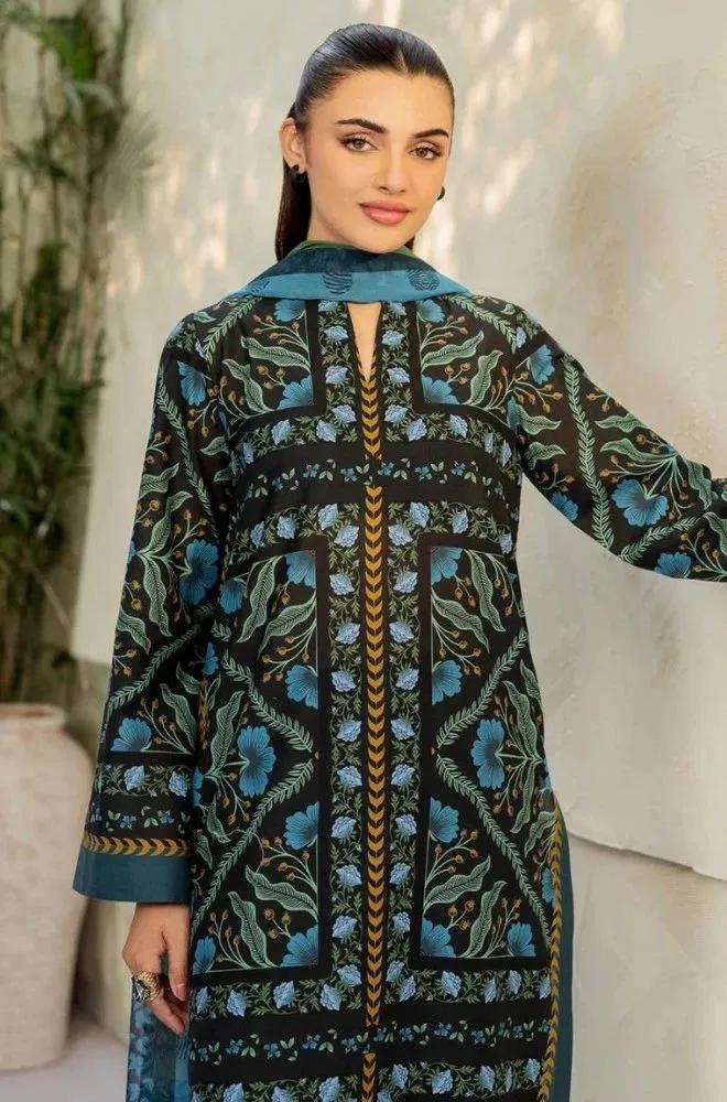 JAZMIN - 3PC Lawn Digital Printed Shirt With Lawn Printed Shirt and Trouser - BFB0700 - Image 4