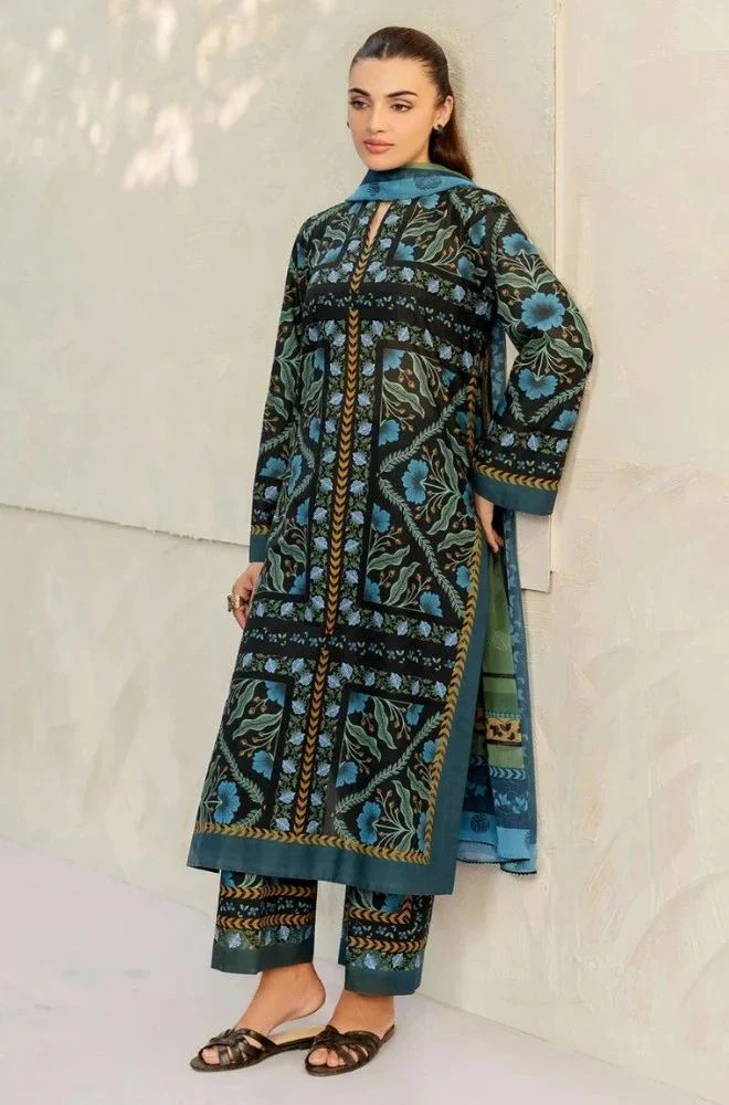 JAZMIN - 3PC Lawn Digital Printed Shirt With Lawn Printed Shirt and Trouser - BFB0700 - Image 5