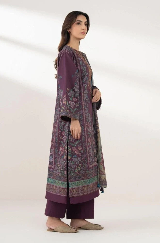 SAPPHIRE -3PC Lawn Digital Printed shirt with printed duppata and Trouser- BFB0707 - Image 4