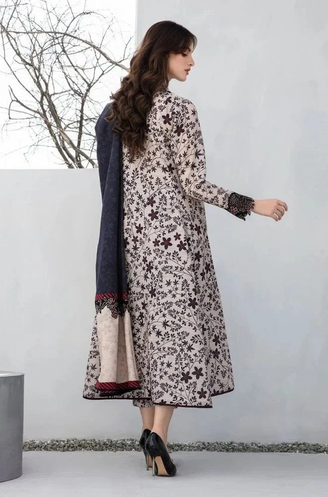 BAROQUE - 3PC Lawn Digital Printed Shirt with Lawn Printed Dupatta and Trouser - BFB0712 - Image 2
