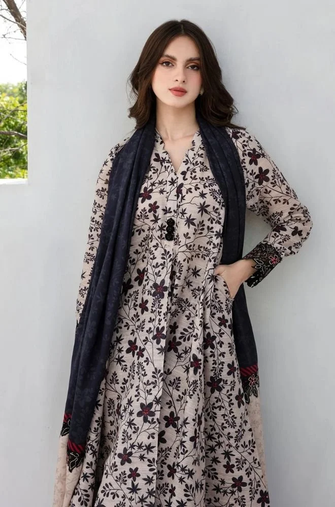 BAROQUE - 3PC Lawn Digital Printed Shirt with Lawn Printed Dupatta and Trouser - BFB0712 - Image 4