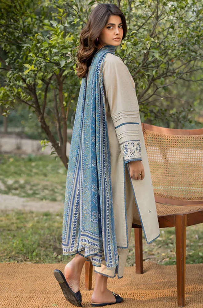 ASIM JOFA - 3PC Lawn Embroidered Shirt with Monar Printed Dupatta and Trouser - BFB0671 - Image 2