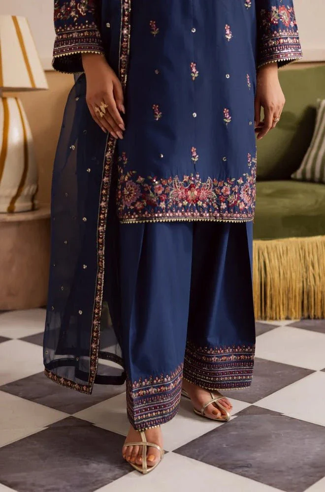 Summer 3PC Lawn Embroidered Shirt with Chiffon Embroidered Dupatta and Trouser - BFB0679 - Image 4
