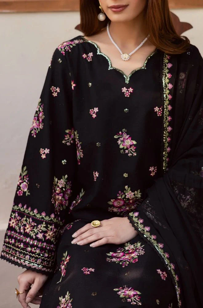BATIK - 3PC Lawn Embroidered Shirt with Chiffon Embroidered Dupatta and Trouser - BFB0731 - Image 3