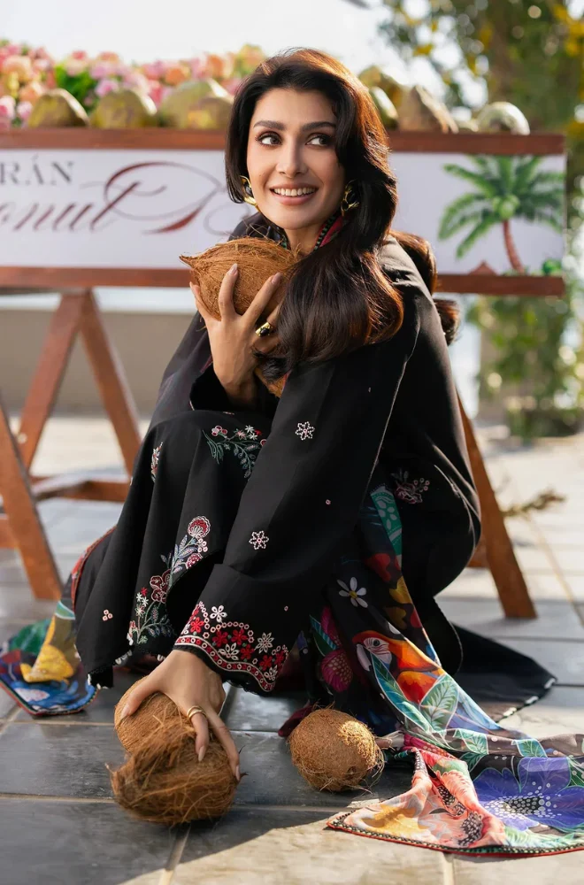 SERAN - 3PC Lawn Embroidered Shirt with Silk Printed Dupatta and Trouser - BFB0732 - Image 4