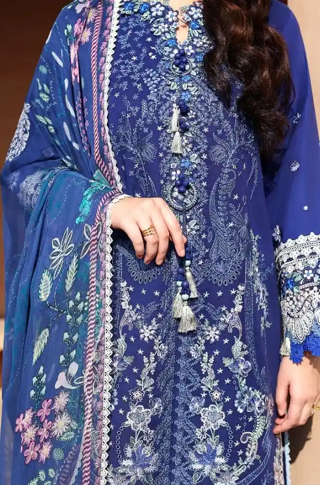 ROHEENAZ - Summer 3PC Lawn Embroidered Suit- BFB0739 - Image 4