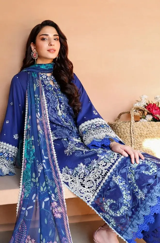 ROHEENAZ - Summer 3PC Lawn Embroidered Suit- BFB0739 - Image 7