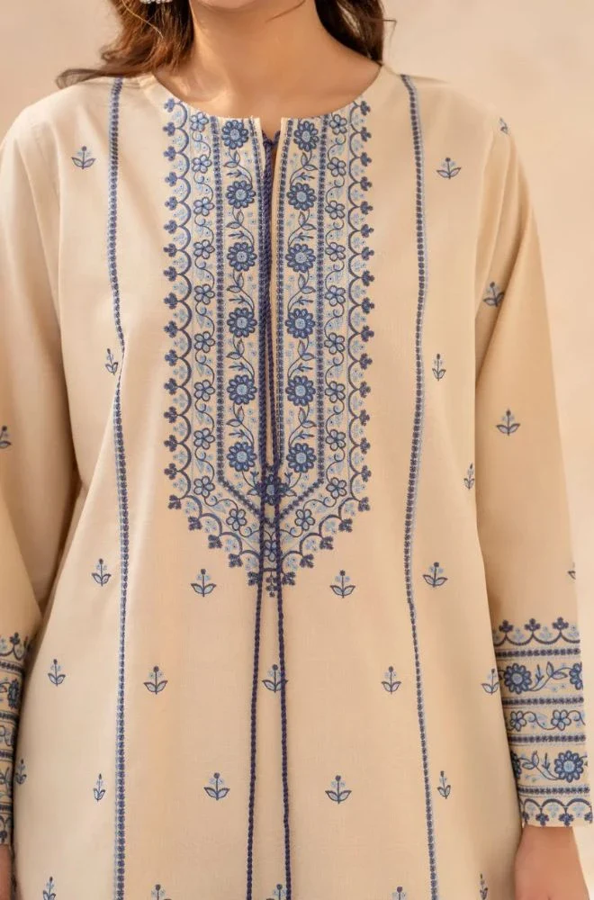 STYKA - 3PC Lawn Embroidered Shirt with Chiffon Dyed Dupatta and Trouser- BFB0740 - Image 3