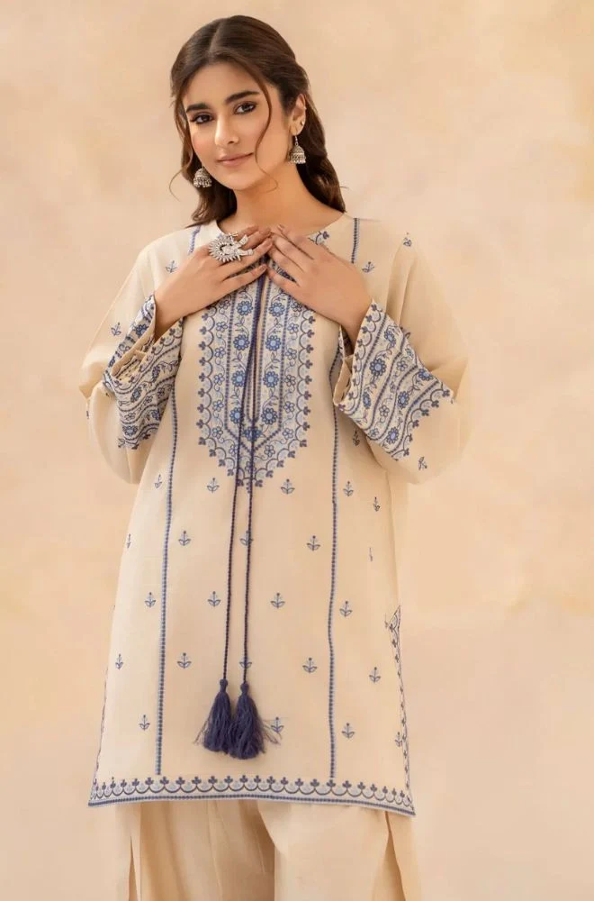 STYKA - 3PC Lawn Embroidered Shirt with Chiffon Dyed Dupatta and Trouser- BFB0740 - Image 4