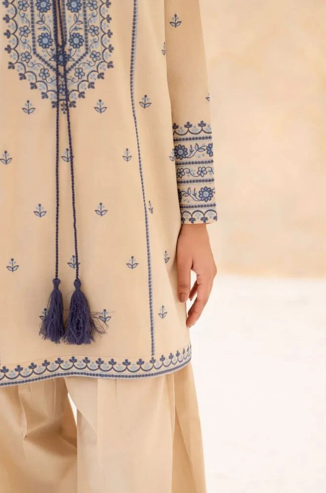 STYKA - 3PC Lawn Embroidered Shirt with Chiffon Dyed Dupatta and Trouser- BFB0740 - Image 5