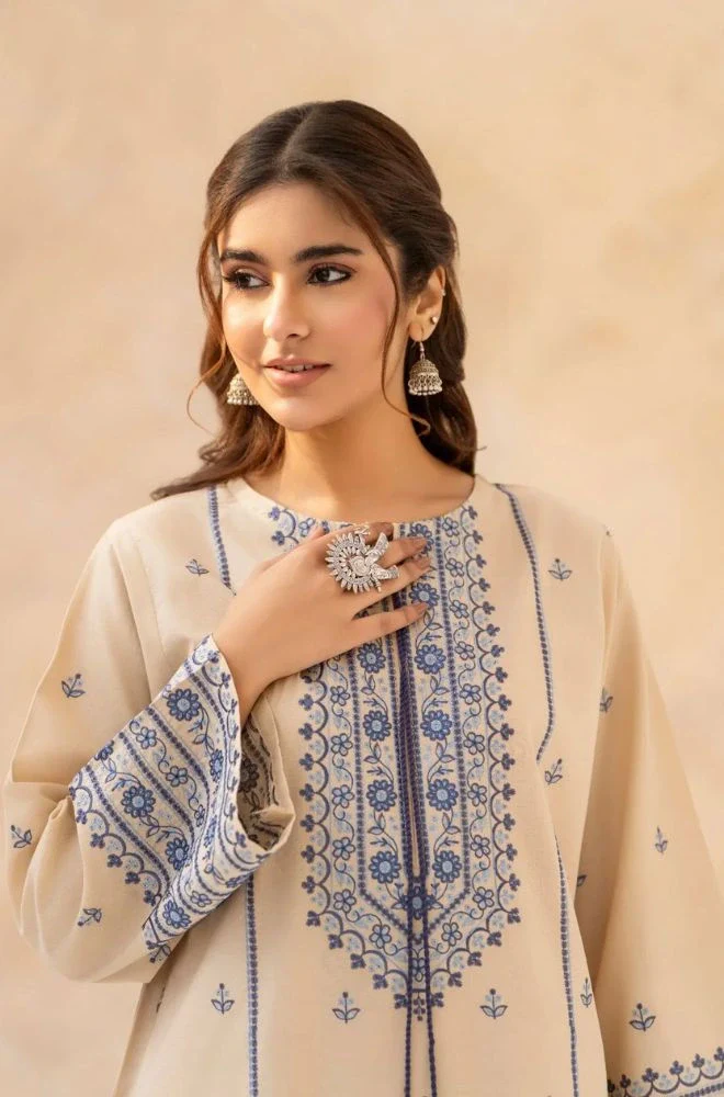 STYKA - 3PC Lawn Embroidered Shirt with Chiffon Dyed Dupatta and Trouser- BFB0740 - Image 7