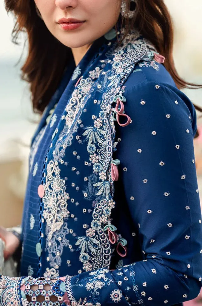 QALAMKAR - 3PC Lawn Embroidered Shirt with Cotton Embroidered Dupatta and Trouser - BFB0757 - Image 5