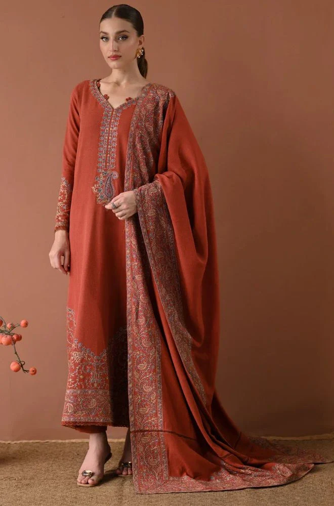 BATIK - 3PC Lawn Embroidered Shirt with Chiffon Embroidered Dupatta and Trouser - BFB0758