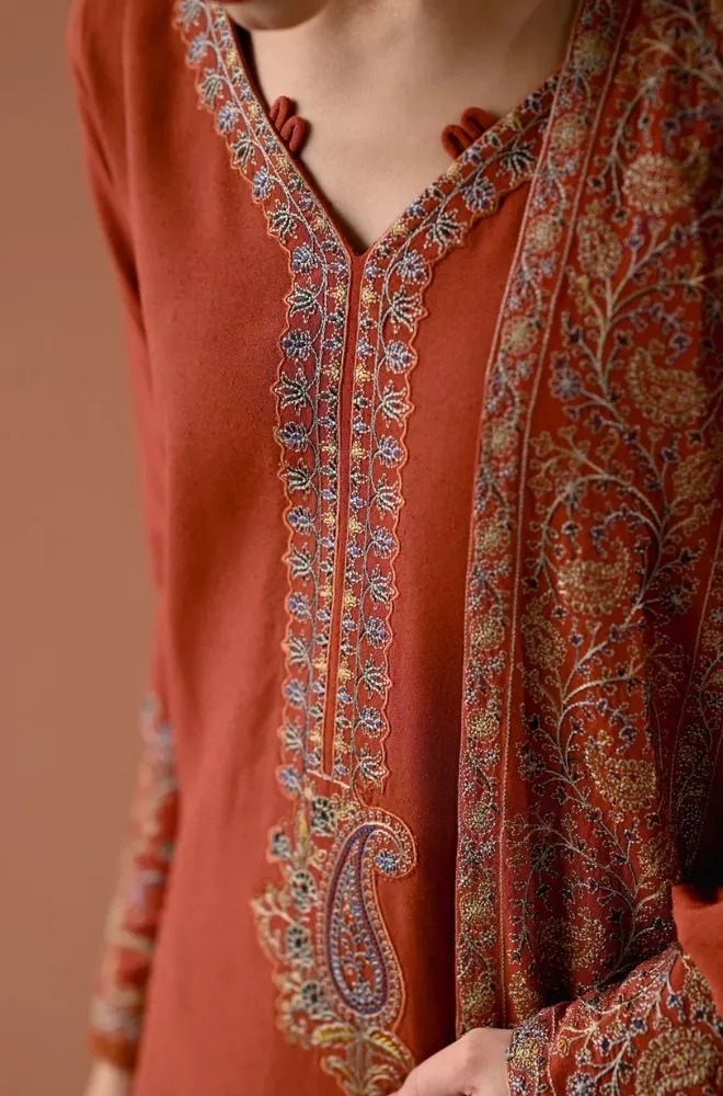 BATIK - 3PC Lawn Embroidered Shirt with Chiffon Embroidered Dupatta and Trouser - BFB0758 - Image 2
