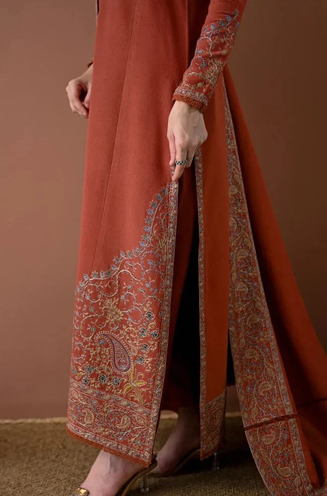 BATIK - 3PC Lawn Embroidered Shirt with Chiffon Embroidered Dupatta and Trouser - BFB0758 - Image 4