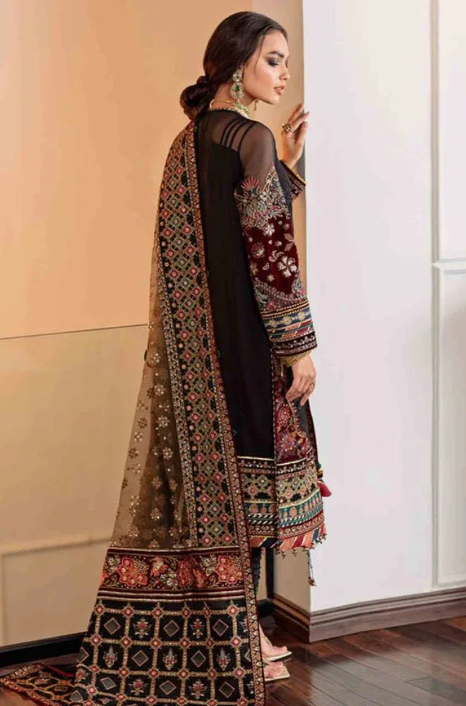 BAROQUE - 3PC Lawn Embroidered Shirt with Organza Embroidered Dupatta and Trouser - BFB0760 - Image 2