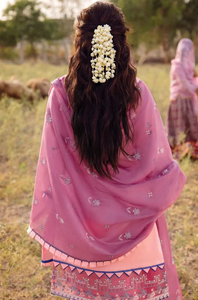 RANG RASIYA - 3PC Lawn Embroidered Shirt with Organza Embroidered Dupatta and Trouser - BFB0761 - Image 3