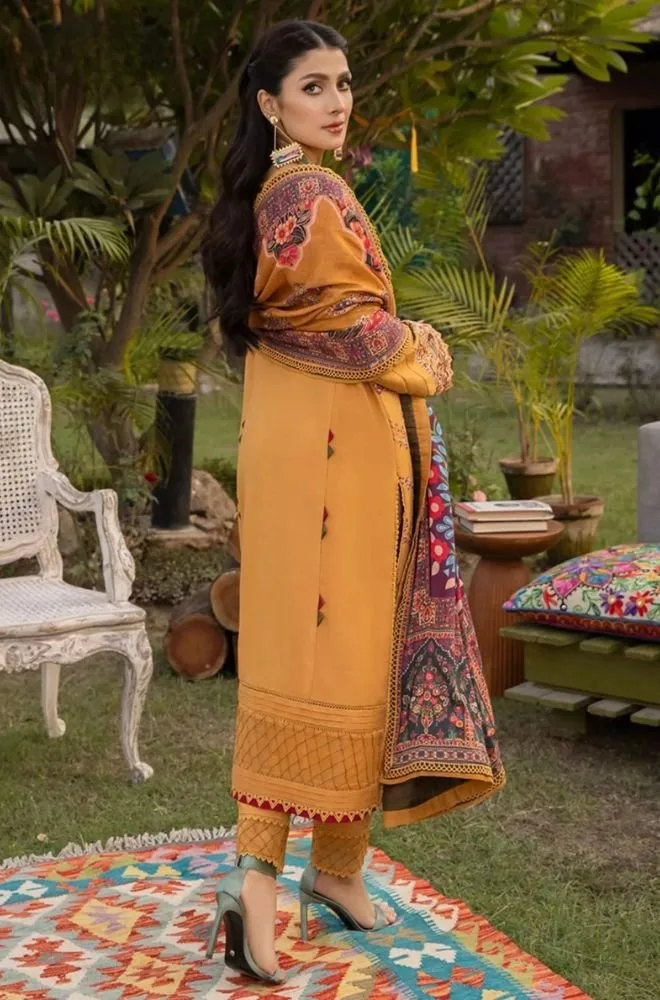 ASIM JOFA - 3PC Lawn Embroidered Shirt with Chiffon Printed Dupatta and Trouser - BFB0763 - Image 2