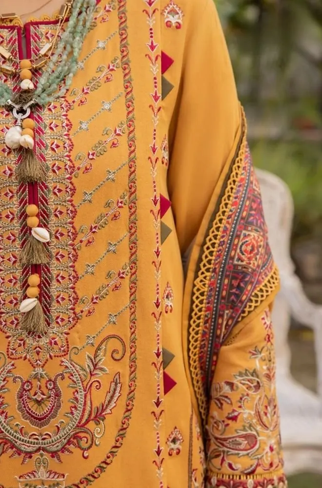 ASIM JOFA - 3PC Lawn Embroidered Shirt with Chiffon Printed Dupatta and Trouser - BFB0763 - Image 5