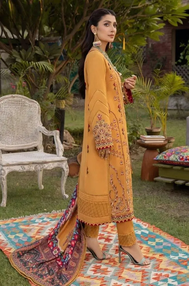 ASIM JOFA - 3PC Lawn Embroidered Shirt with Chiffon Printed Dupatta and Trouser - BFB0763 - Image 7
