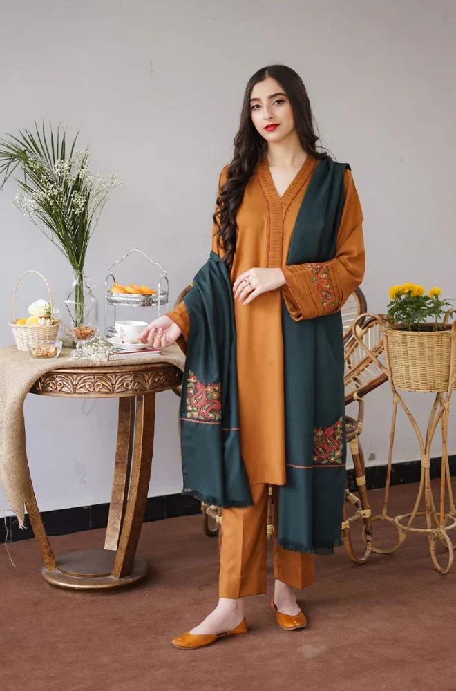 ASLING - 3PC Lawn Embroidered Shirt with Lawn Embroidered Dupatta and Trouser - BFB0764