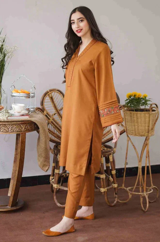 ASLING - 3PC Lawn Embroidered Shirt with Lawn Embroidered Dupatta and Trouser - BFB0764 - Image 3