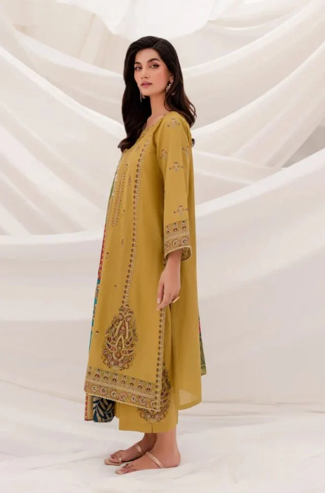 SAPPHIRE - 3PC Lawn Embroidered Shirt with Lawn Printed Dupatta and Trouser - BFB0766 - Image 7