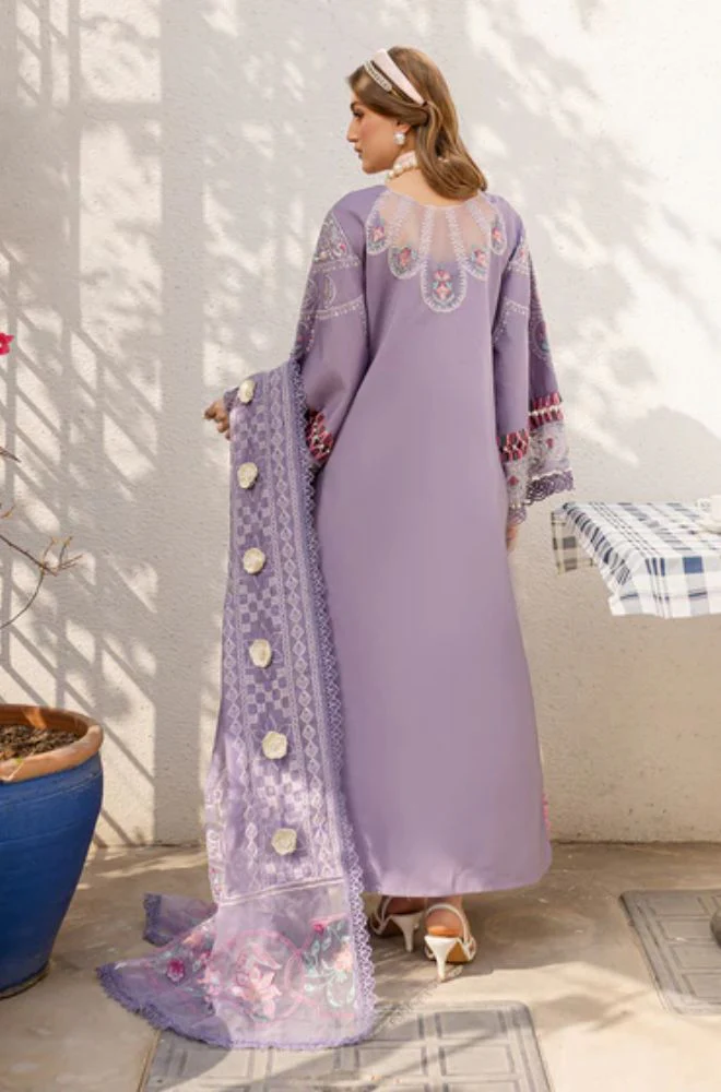 PARISHAY - 3PC Lawn Embroidered Shirt with Organza Embroidered Dupatta and Trouser - BFB0770 - Image 2