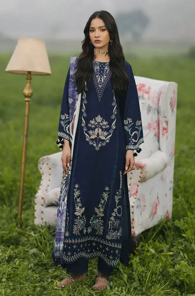 IZEL - 3PC Lawn Embroidered Shirt with Cotton Printed Dupatta and Trouser - BFB0773