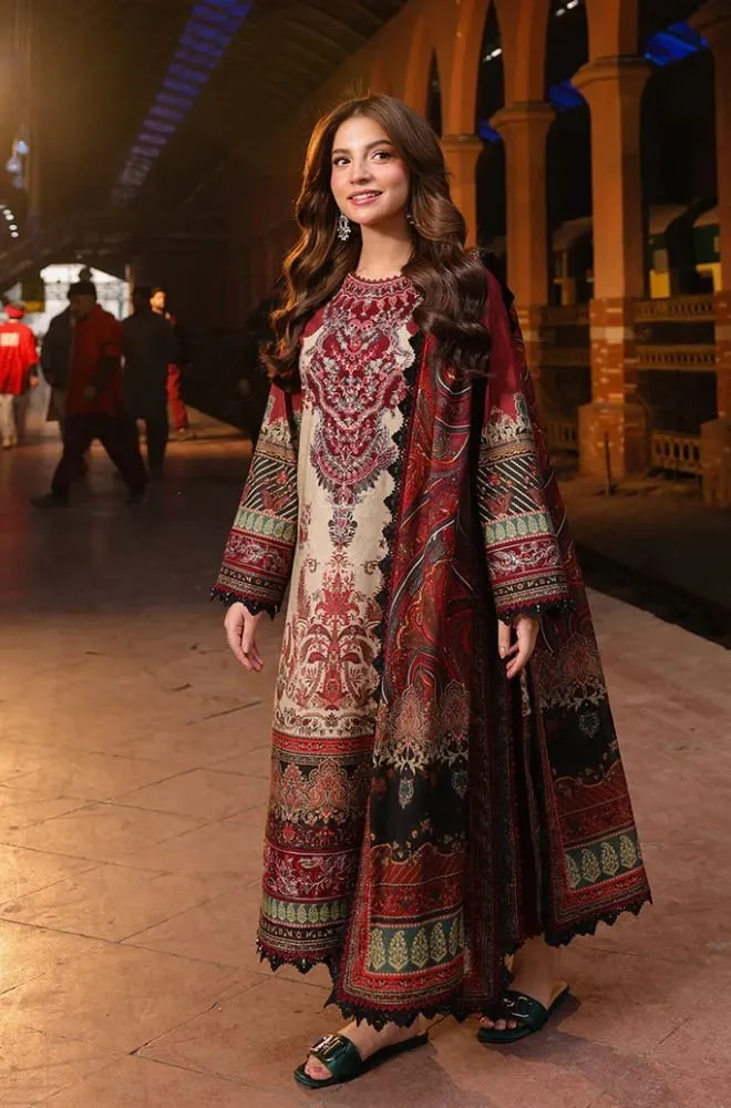 ASIM JOFA - 3PC Lawn Printed Shirt with Chiffon Printed Dupatta and Printed Trouser - BFB0769