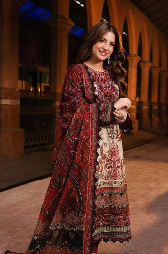ASIM JOFA - 3PC Lawn Printed Shirt with Chiffon Printed Dupatta and Printed Trouser - BFB0769 - Image 2