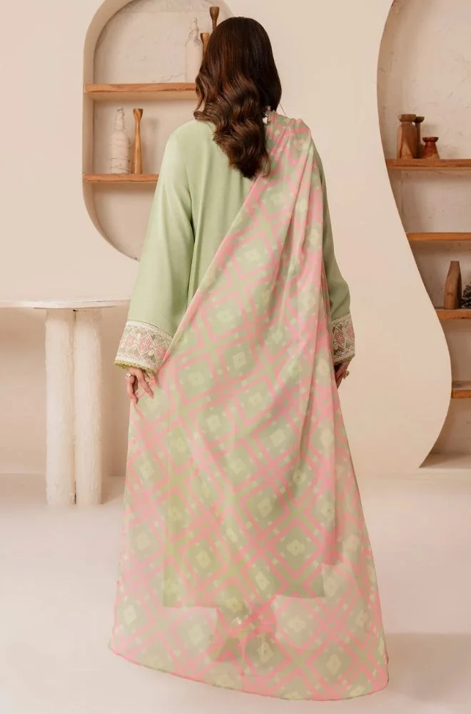 ELAF - 3PC Lawn Embroidered Shirt with Chiffon Printed Dupatta and Trouser - BFB0745 - Image 2