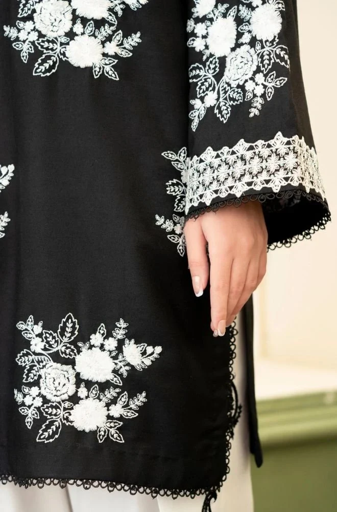ZARA SHAHJAHAN - 3PC Lawn Embroidered Shirt with Chiffon Embroidered Dupatta and Trouser - BFB0748 - Image 3