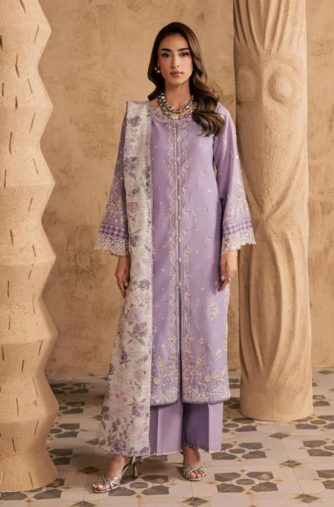 BATIK - 3PC Lawn Embroidered Shirt with Monar Printed Dupatta and Trouser - BFB0776