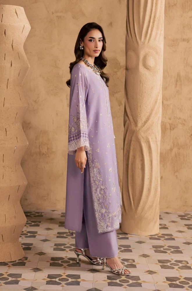 BATIK - 3PC Lawn Embroidered Shirt with Monar Printed Dupatta and Trouser - BFB0776 - Image 2