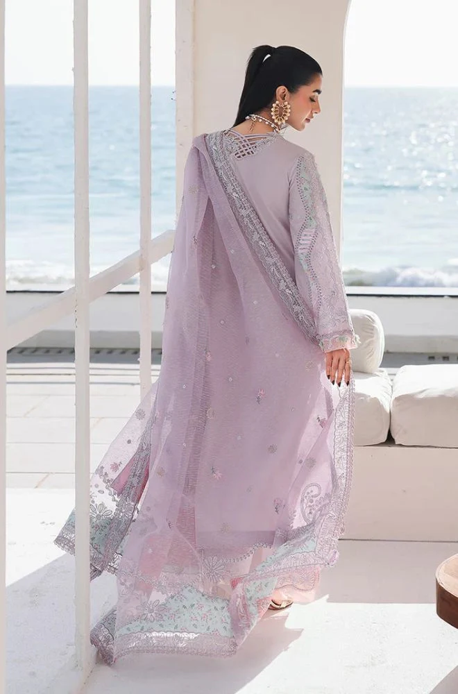 QALAMKAR - 3PC Lawn Embroidered Shirt with Monar Embroidered Dupatta and Trouser - BFB0777 - Image 2