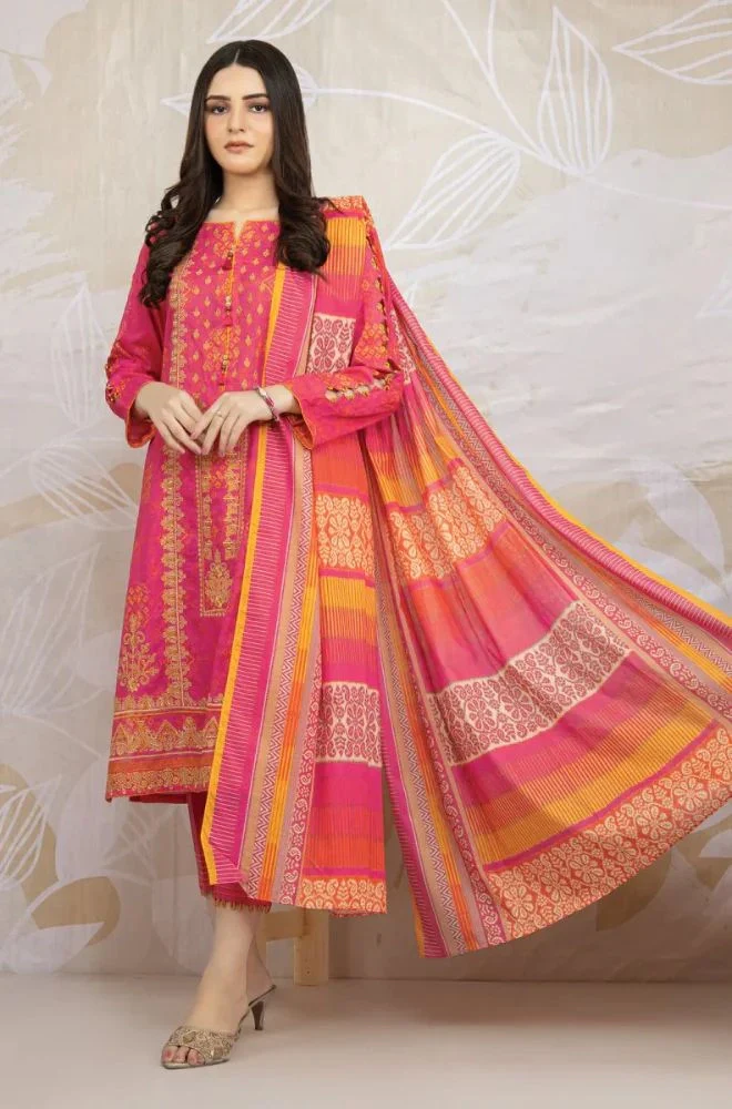 SAPPHIRE - 3PC Lawn Digital Printed Shirt with Lawn Printed Dupatta and Trouser - BFB00280