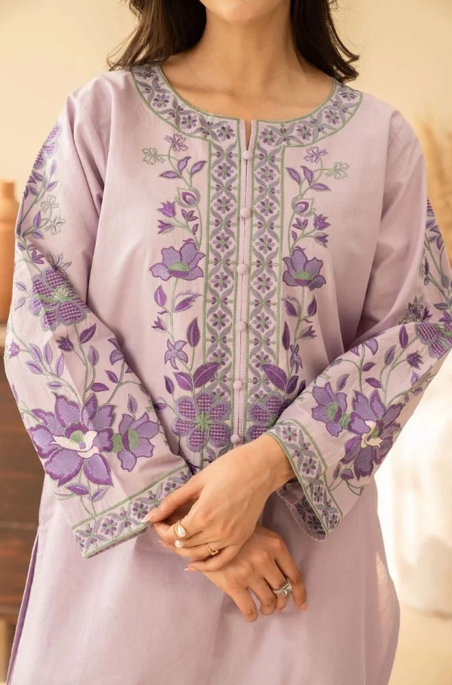 TRAZ - 3PC Summer Lawn Embroidered Shirt with Monar Printed Dupatta and Trouser - BFB0816 - Image 4