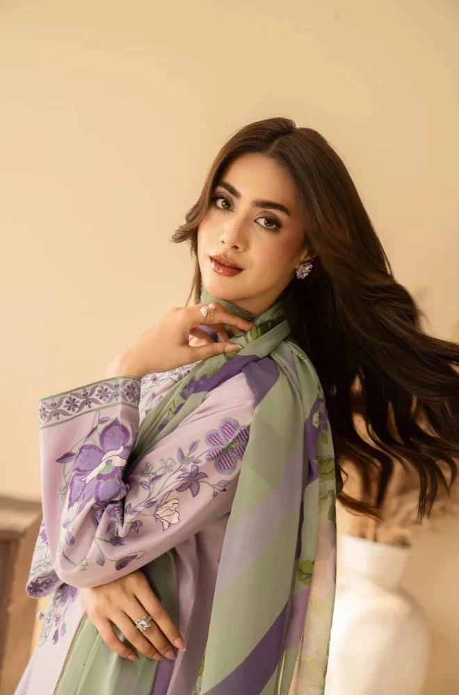TRAZ - 3PC Summer Lawn Embroidered Shirt with Monar Printed Dupatta and Trouser - BFB0816 - Image 6